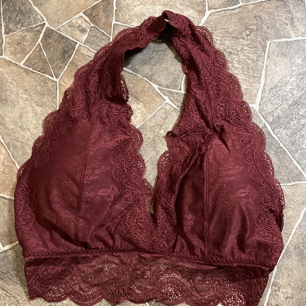 New Zenana Outfitters Sexy Lace Halter Bra Sz 1X/2X/3X Green, Slate Blue & Wine - Picture 8 of 11